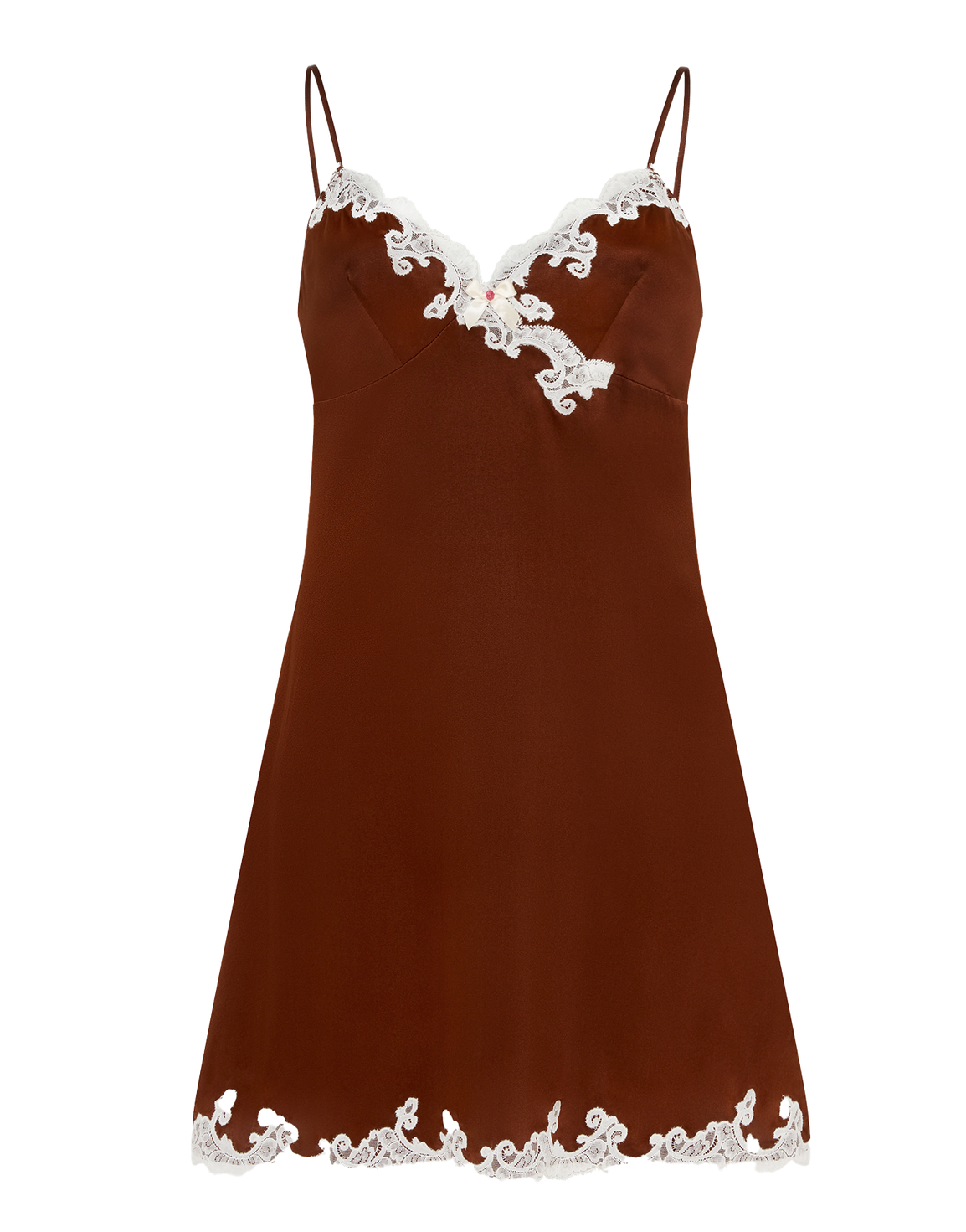 Molly Short Slip Brown/Ivory | Agent Provocateur