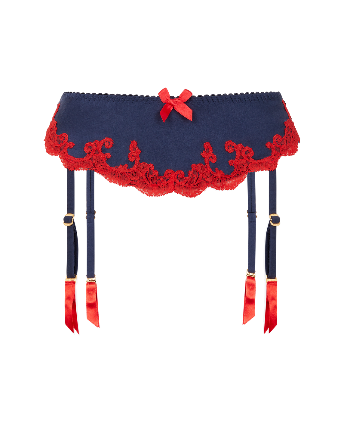 Molly Suspender Navy/Red | Agent Provocateur