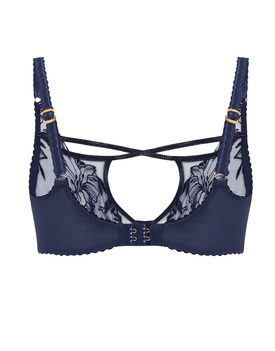 Ozella Plunge Underwired Bra Navy | Agent Provocateur