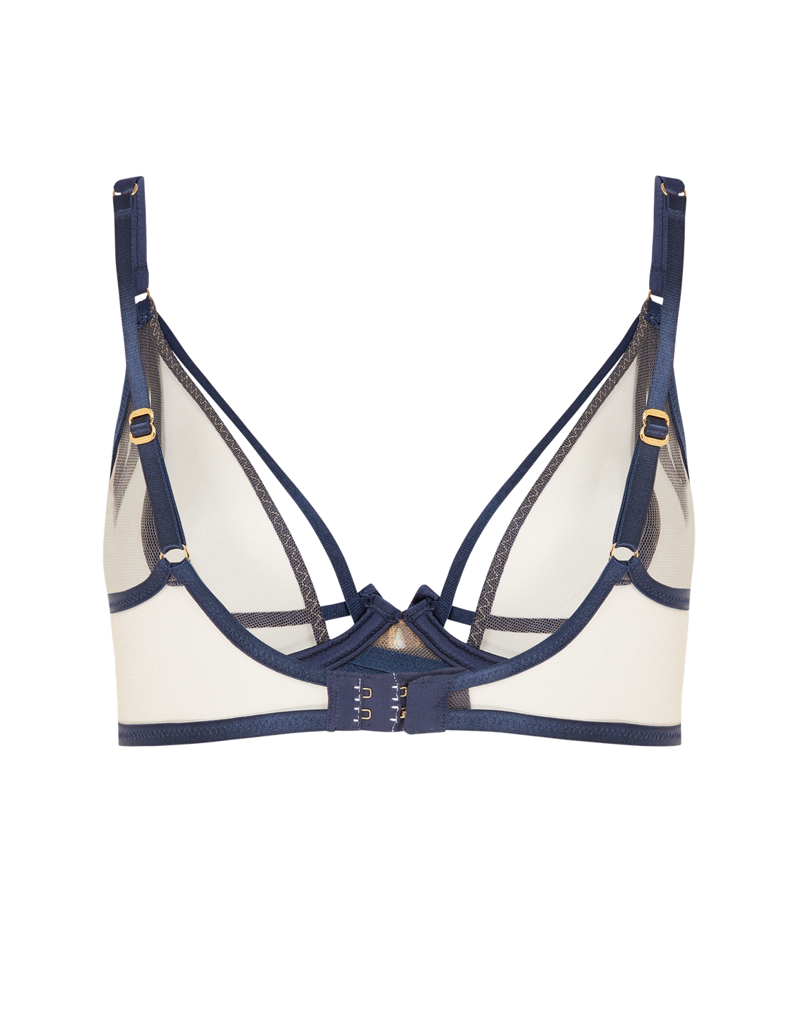 Rubi Plunge Underwired Bra Nude/Navy | Agent Provocateur