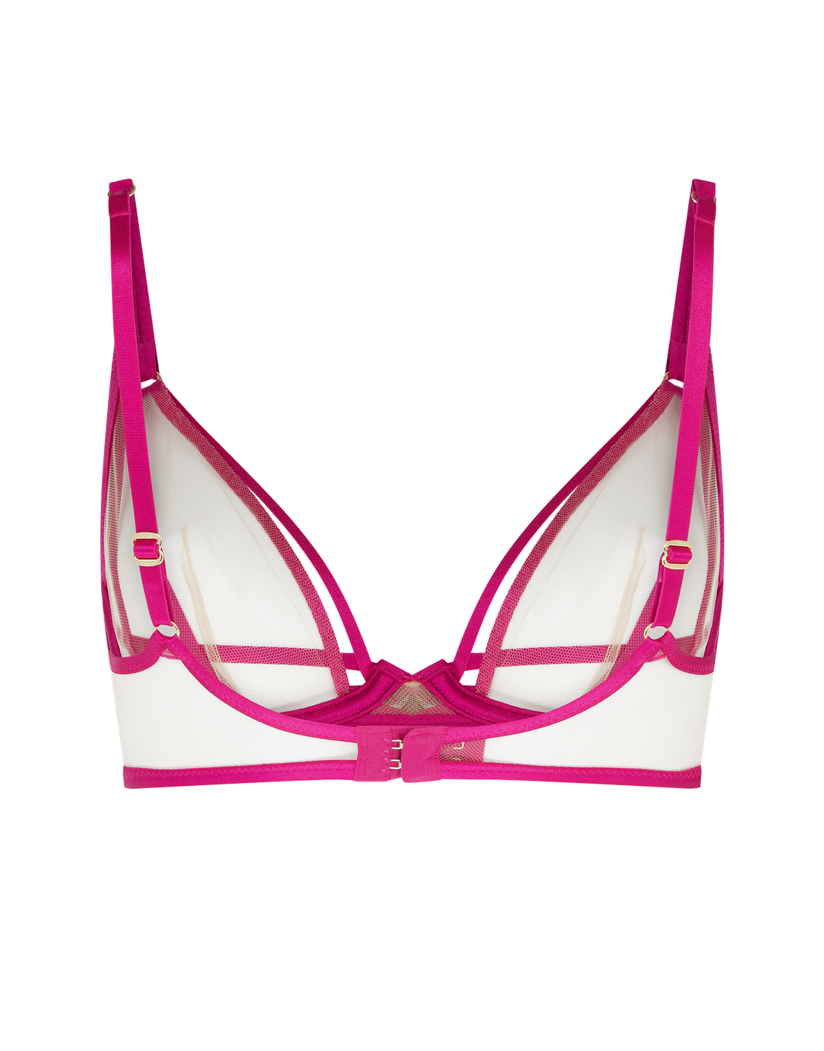 Rubi Plunge Underwired Bra Magenta/Sand | Agent Provocateur