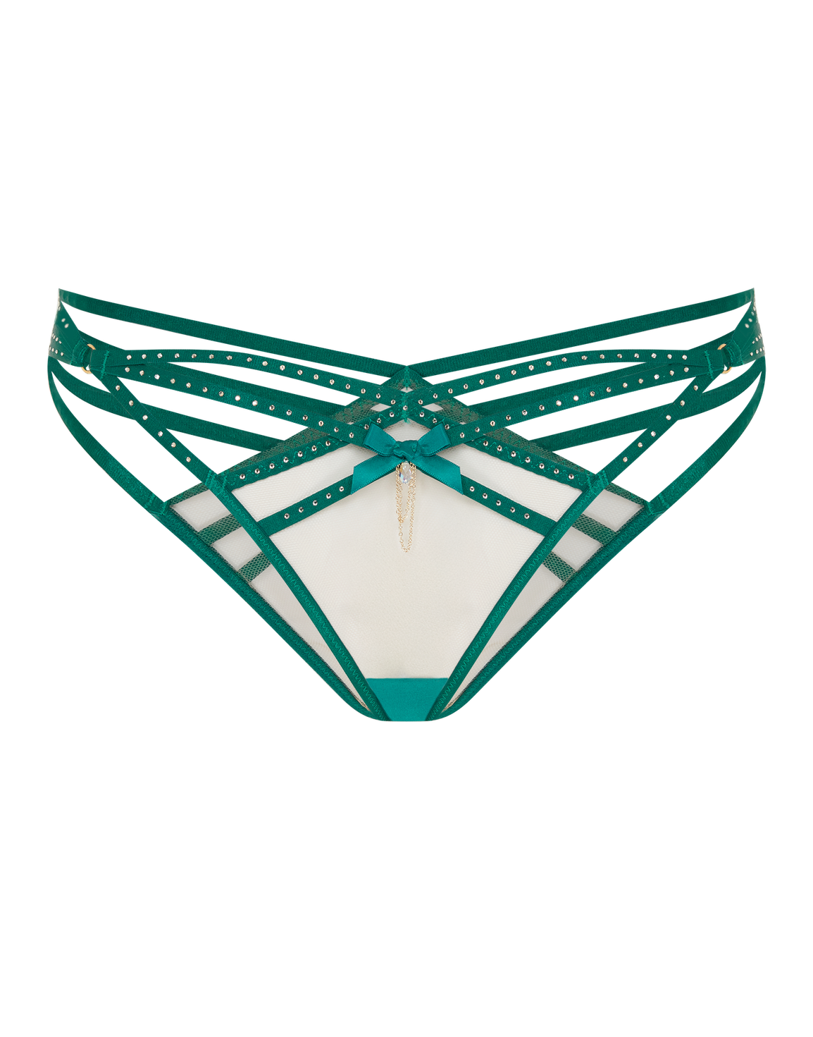 Rubi Full Brief  Green/Flesh | Agent Provocateur