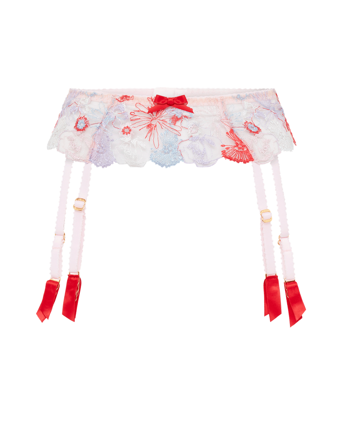 Zuri Suspender Red/Blue/Sand | Agent Provocateur