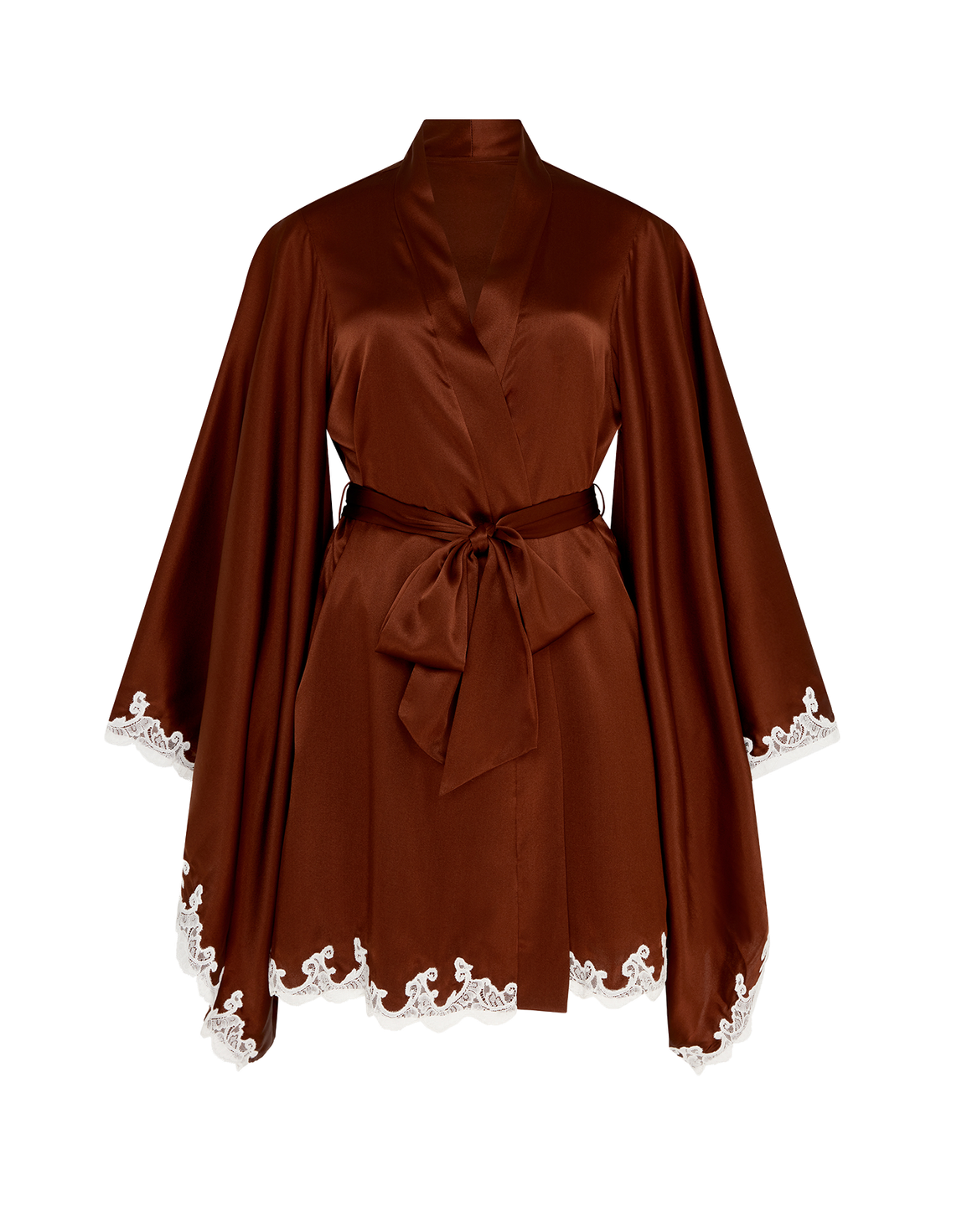 Molly Short Kimono Brown/Ivory | Agent Provocateur