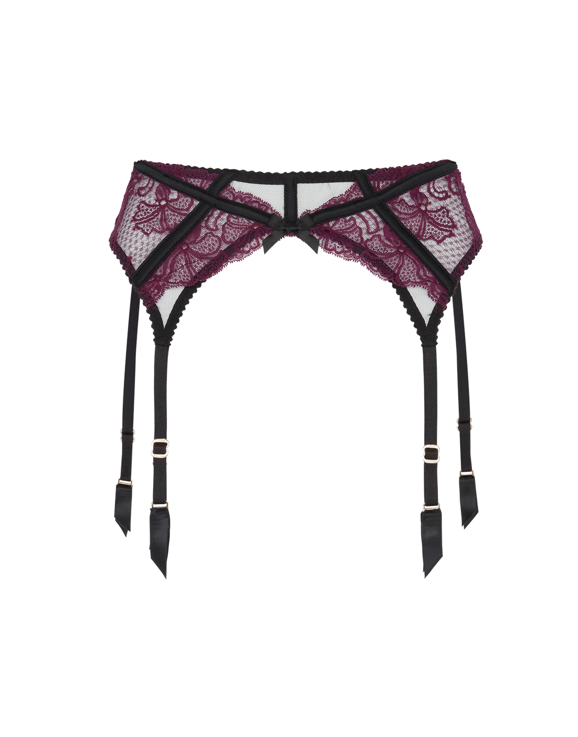 Rozlyn Suspender Plum/Black | Agent Provocateur