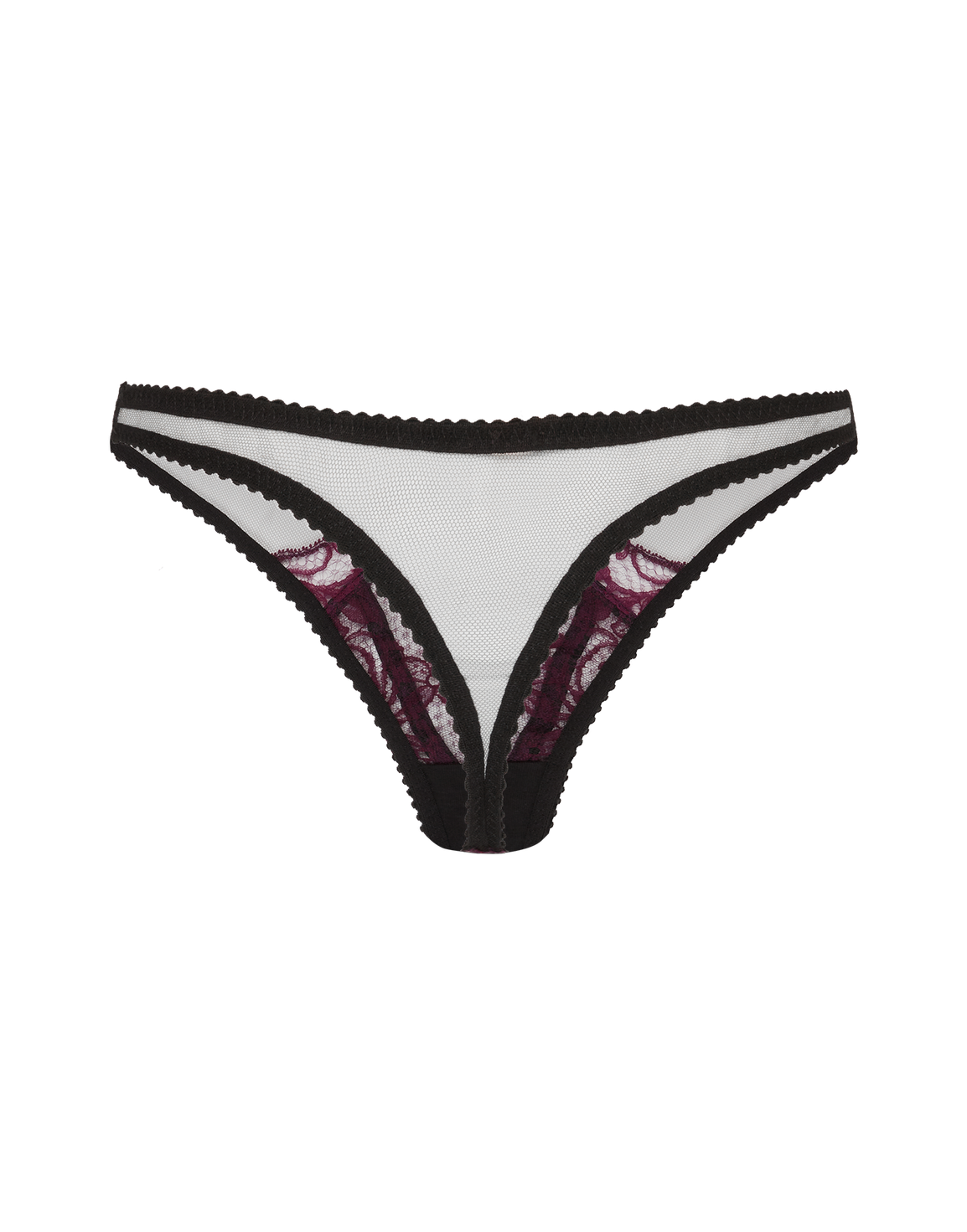Rozlyn Thong Plum/Black | Agent Provocateur