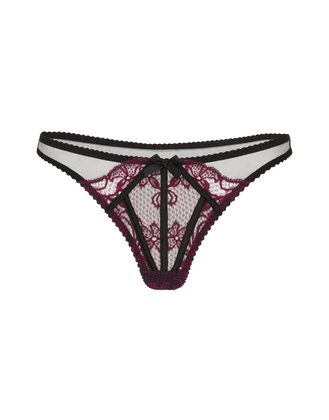 Rozlyn Thong Plum/Black | Agent Provocateur