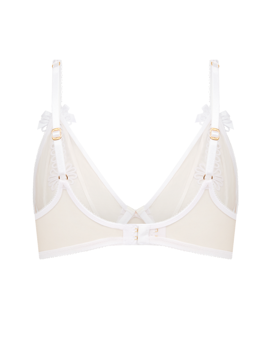 Coletta Plunge Non Padded Bra  White/Sand | Agent Provocateur