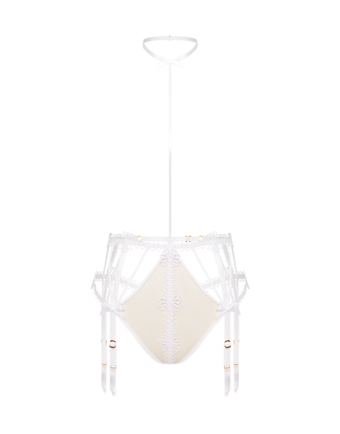 Coletta Playsuit White/Sand | Agent Provocateur