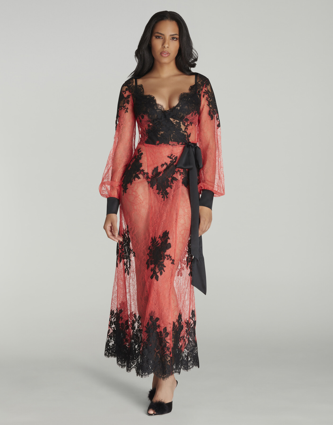 Davinia Dressing Gown Peach | Agent Provocateur