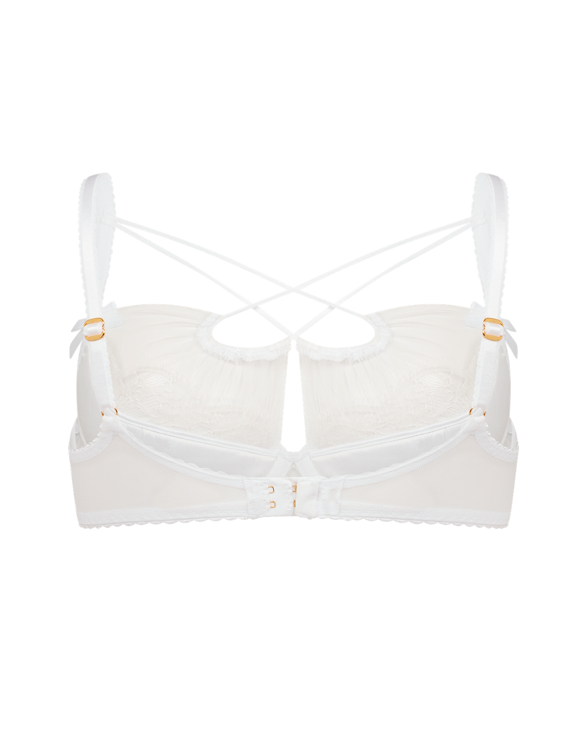 Halley High Neck Underwired Bra  White | Agent Provocateur