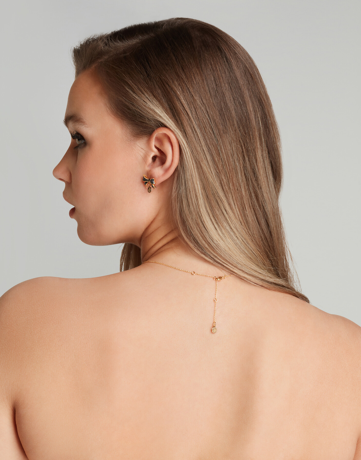 Adley Necklace Gold/Black | Agent Provocateur