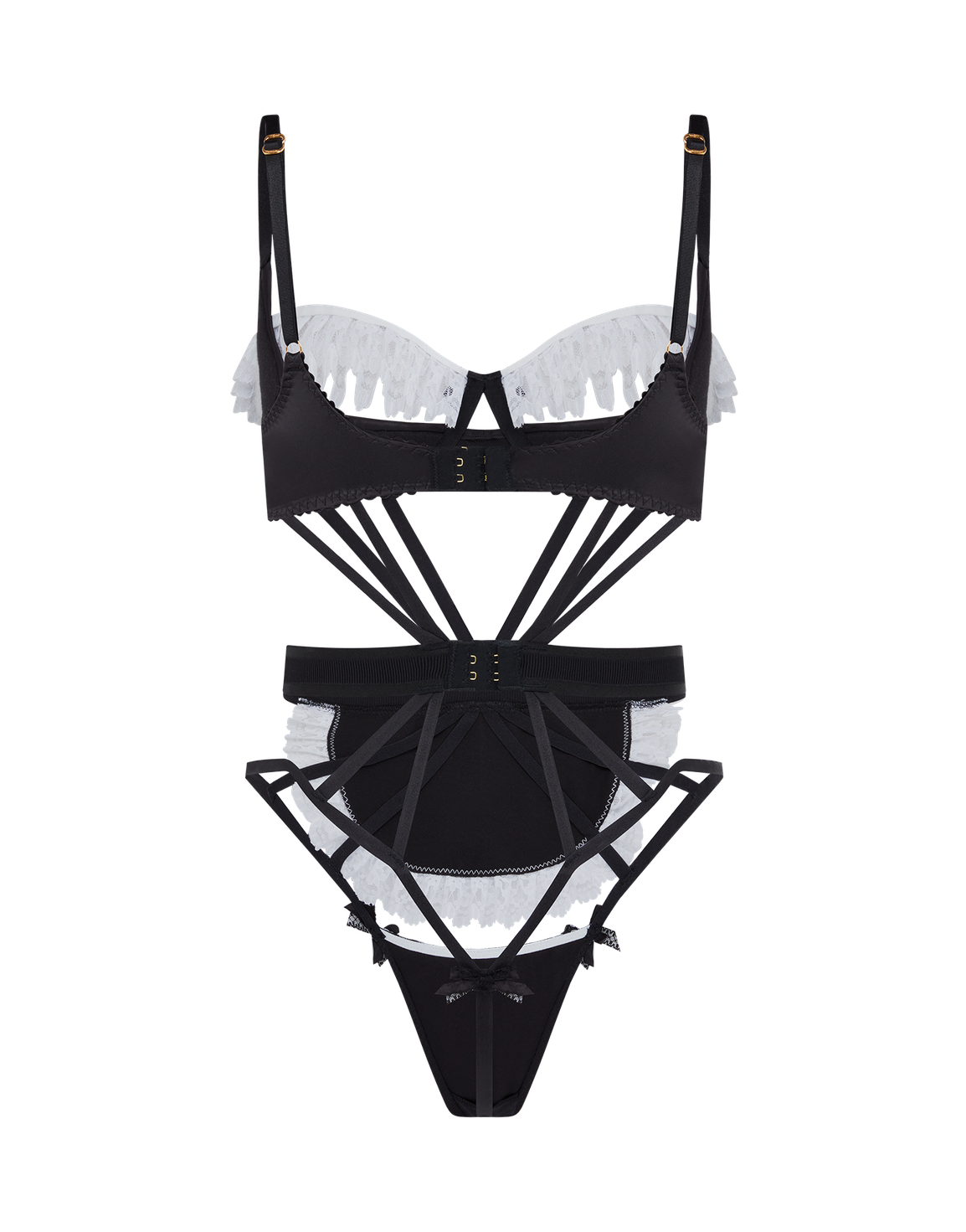 Bonnie Playsuit Black/White | Agent Provocateur