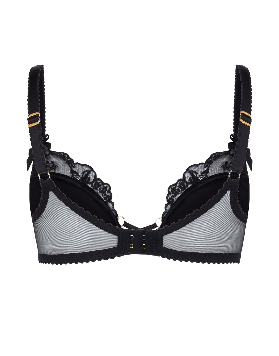Daphnie Plunge Underwired Bra Black | Agent Provocateur