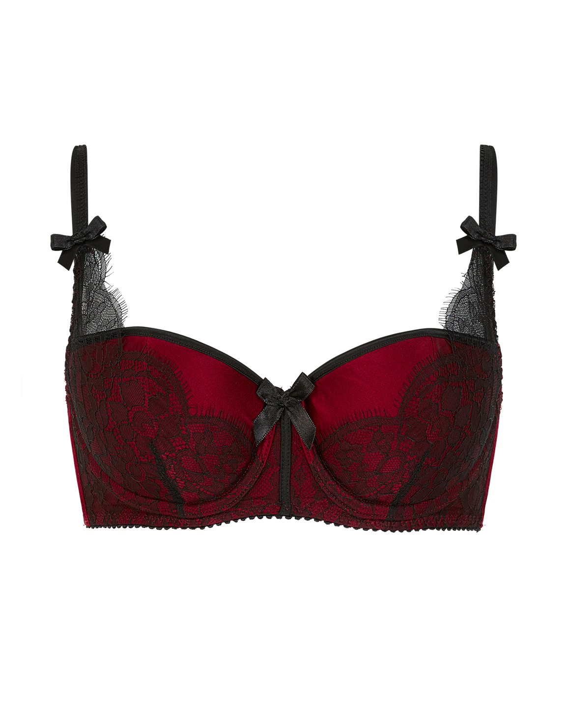Sammi Demi Cup Underwired Bra Burgundy/Black | Agent Provocateur
