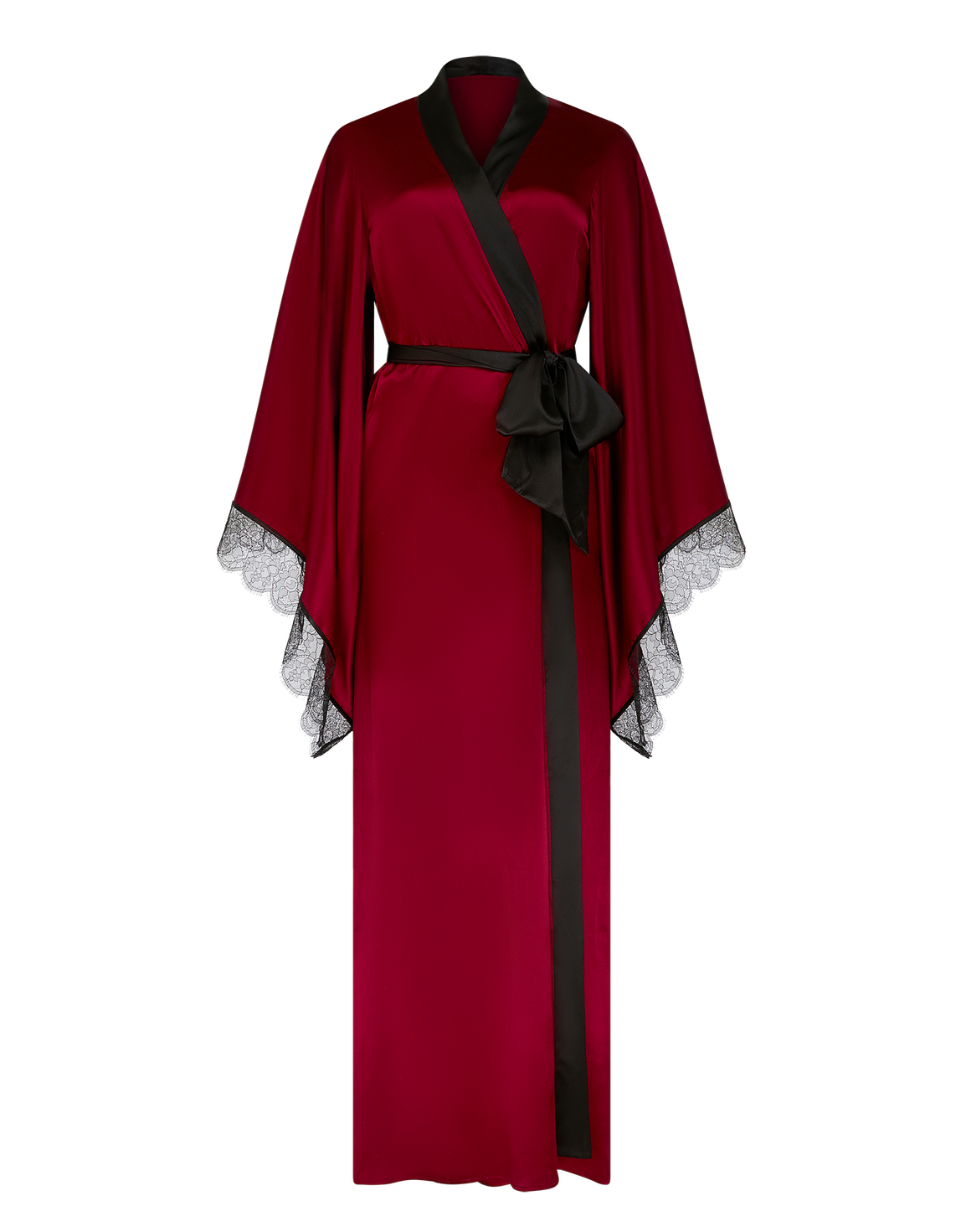 Sammi Long Kimono Burgundy/Black | Agent Provocateur