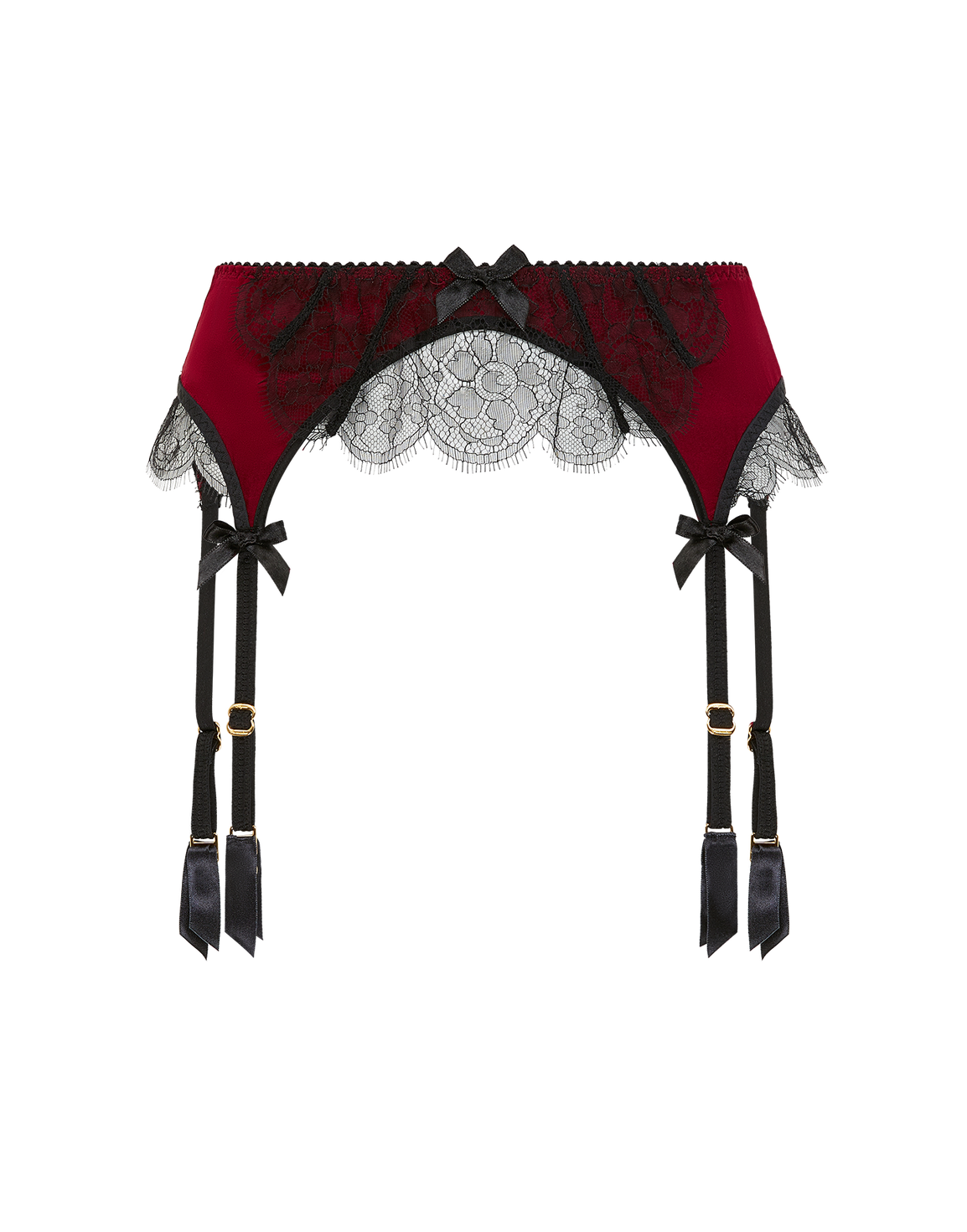 Sammi Suspender Burgundy/Black | Agent Provocateur