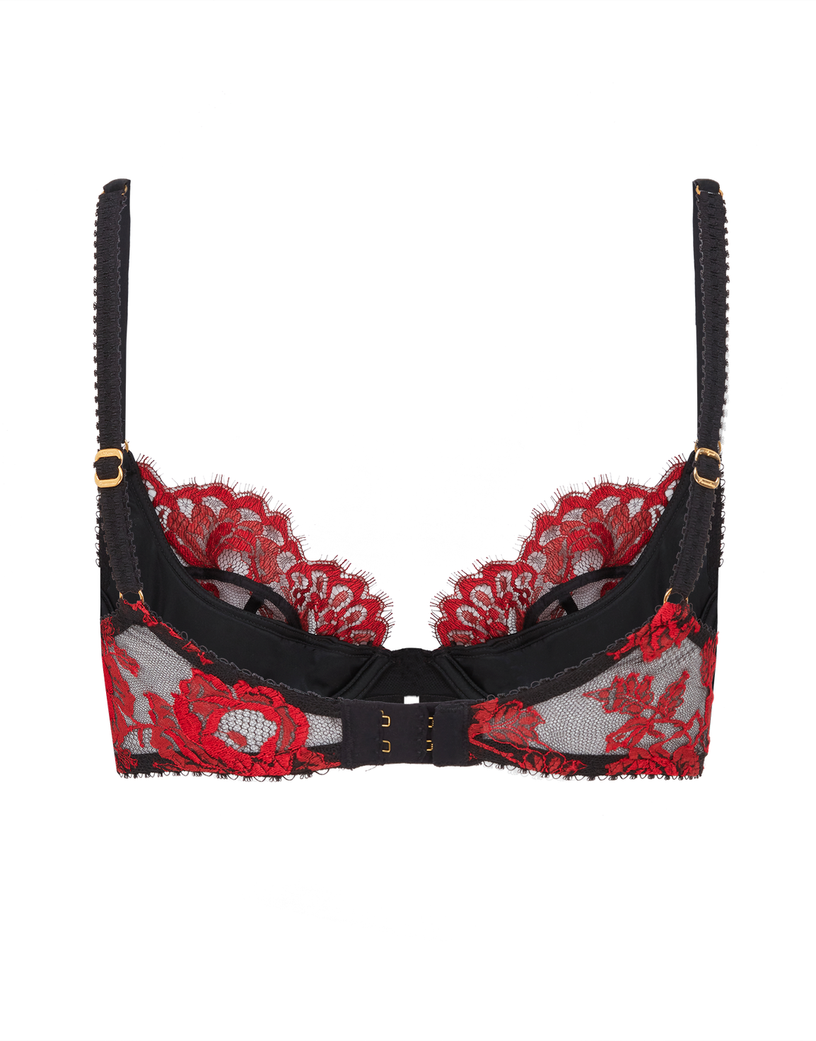 Solanna Plunge Underwired Bra Red/Black | Agent Provocateur