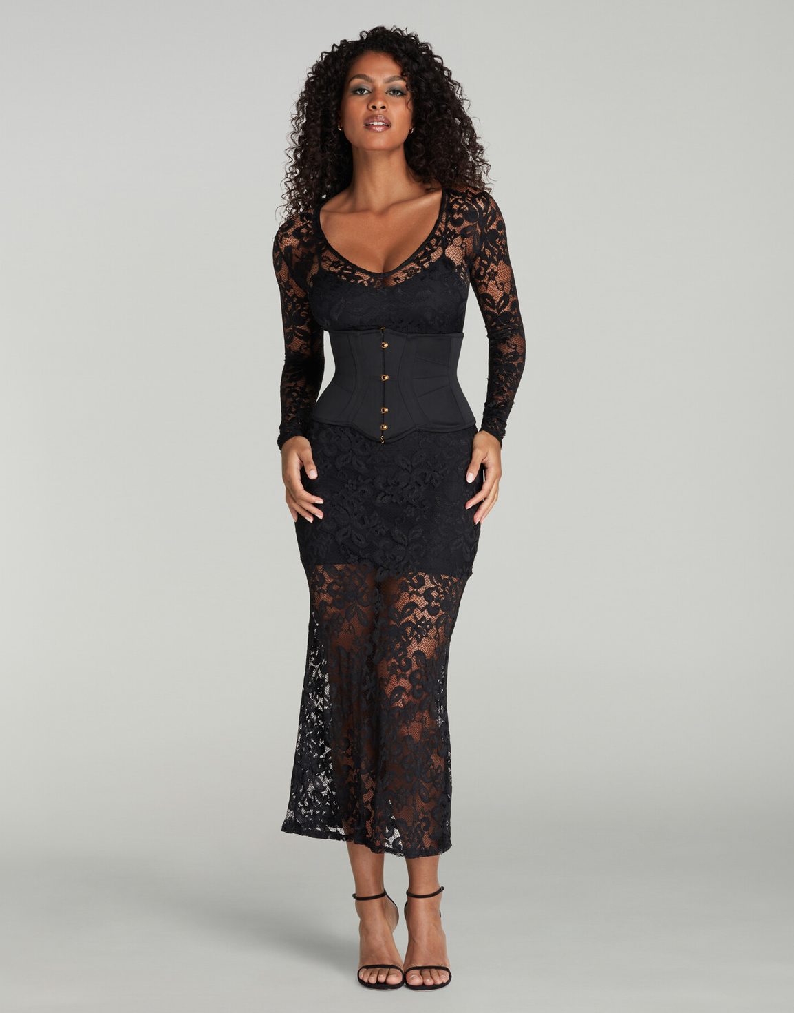 Cindee Maxi Dress Black | Agent Provocateur