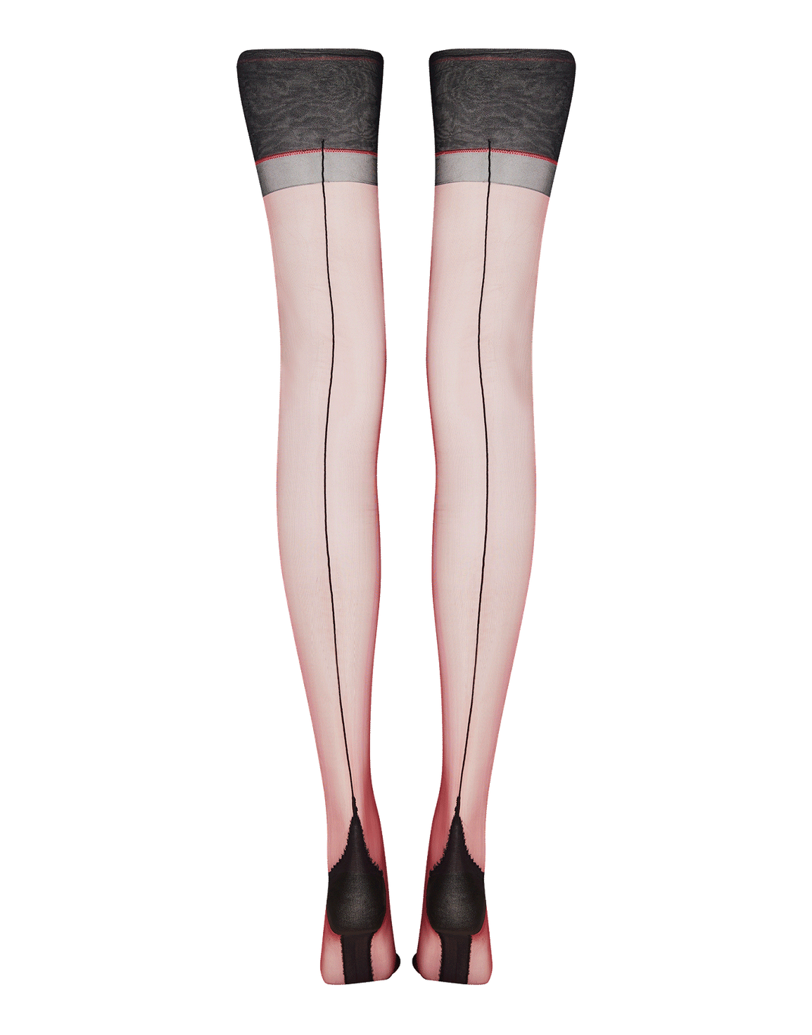 Gia Stockings Burgundy/Black | Agent Provocateur