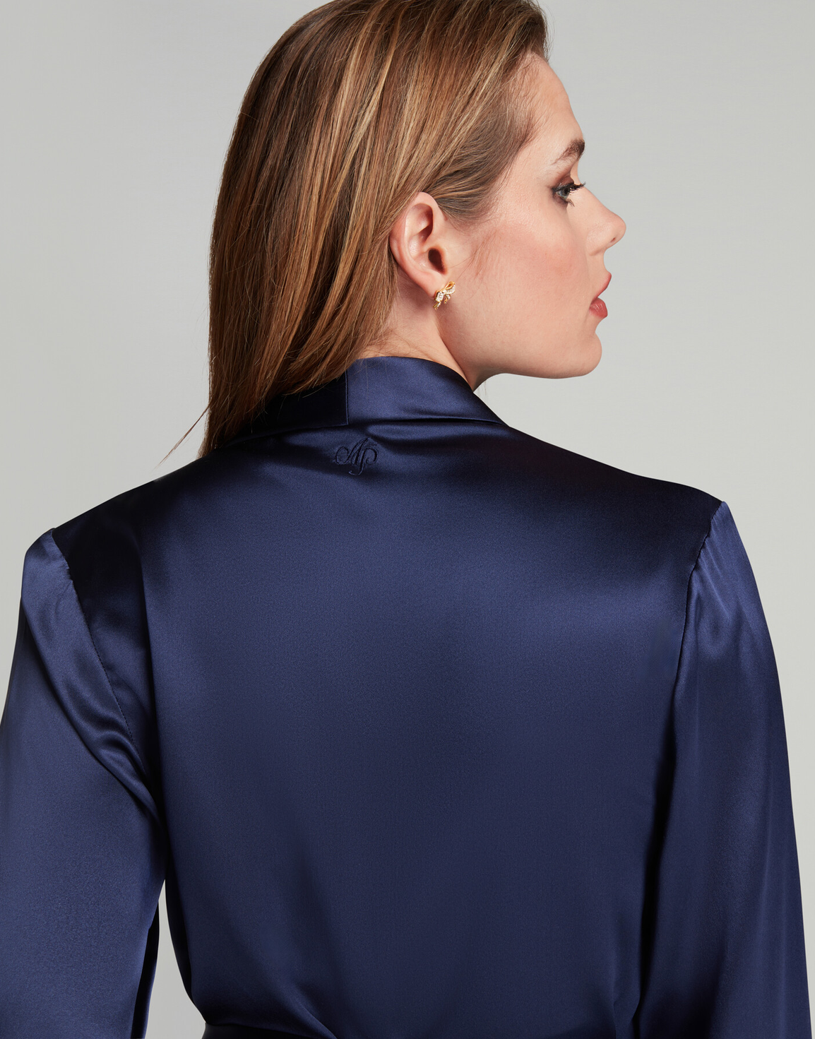 Cecily Short Gown Navy/Navy | Agent Provocateur