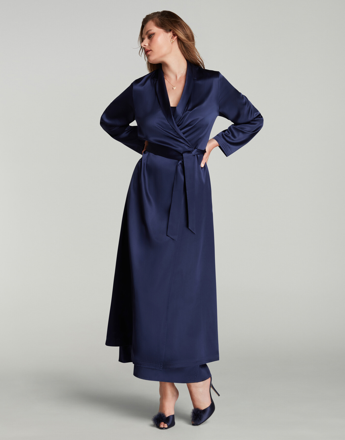 Cecily Long Gown Navy | Agent Provocateur