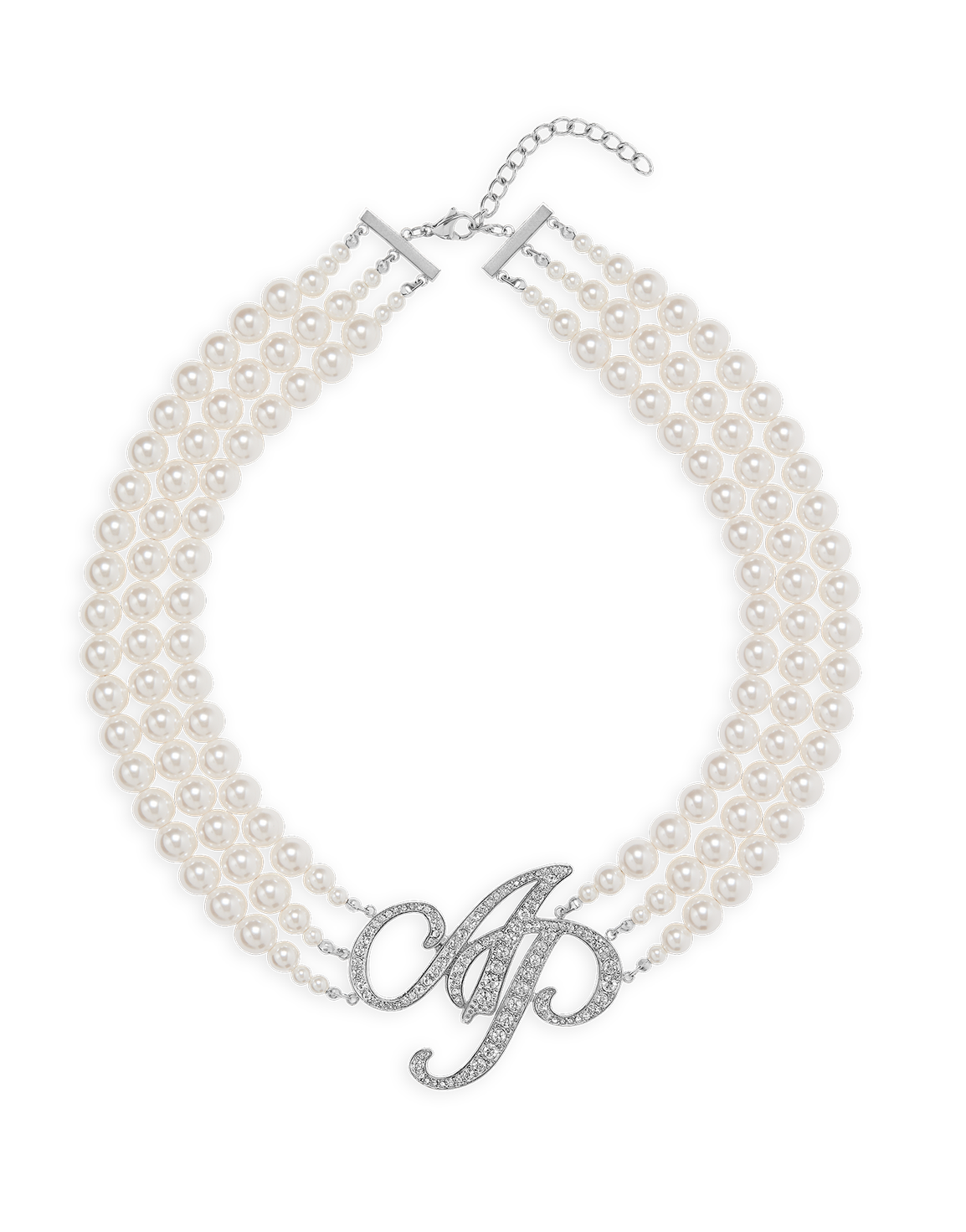 Britt Necklace Silver/Pearl | Agent Provocateur