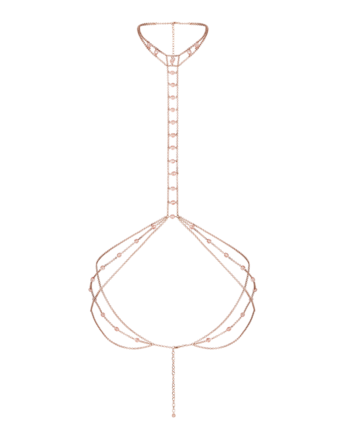 Ronan Body Chain Rose Gold/Pink | Agent Provocateur