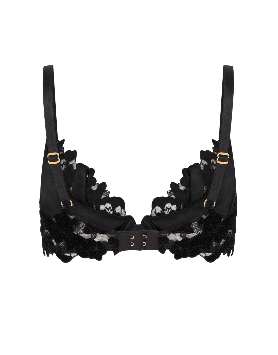Arietta Plunge Underwired Bra Black | Agent Provocateur