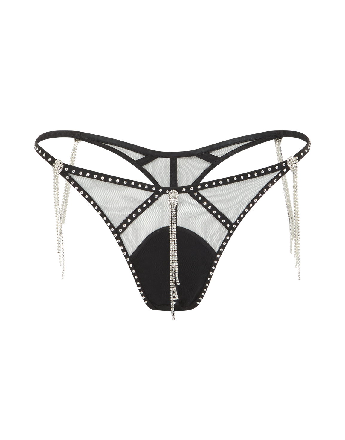 Crystalina Thong Black | Agent Provocateur