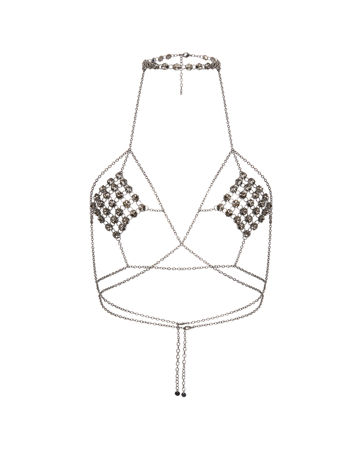 Kensia Chain Bra Gunmetal/Black | Agent Provocateur