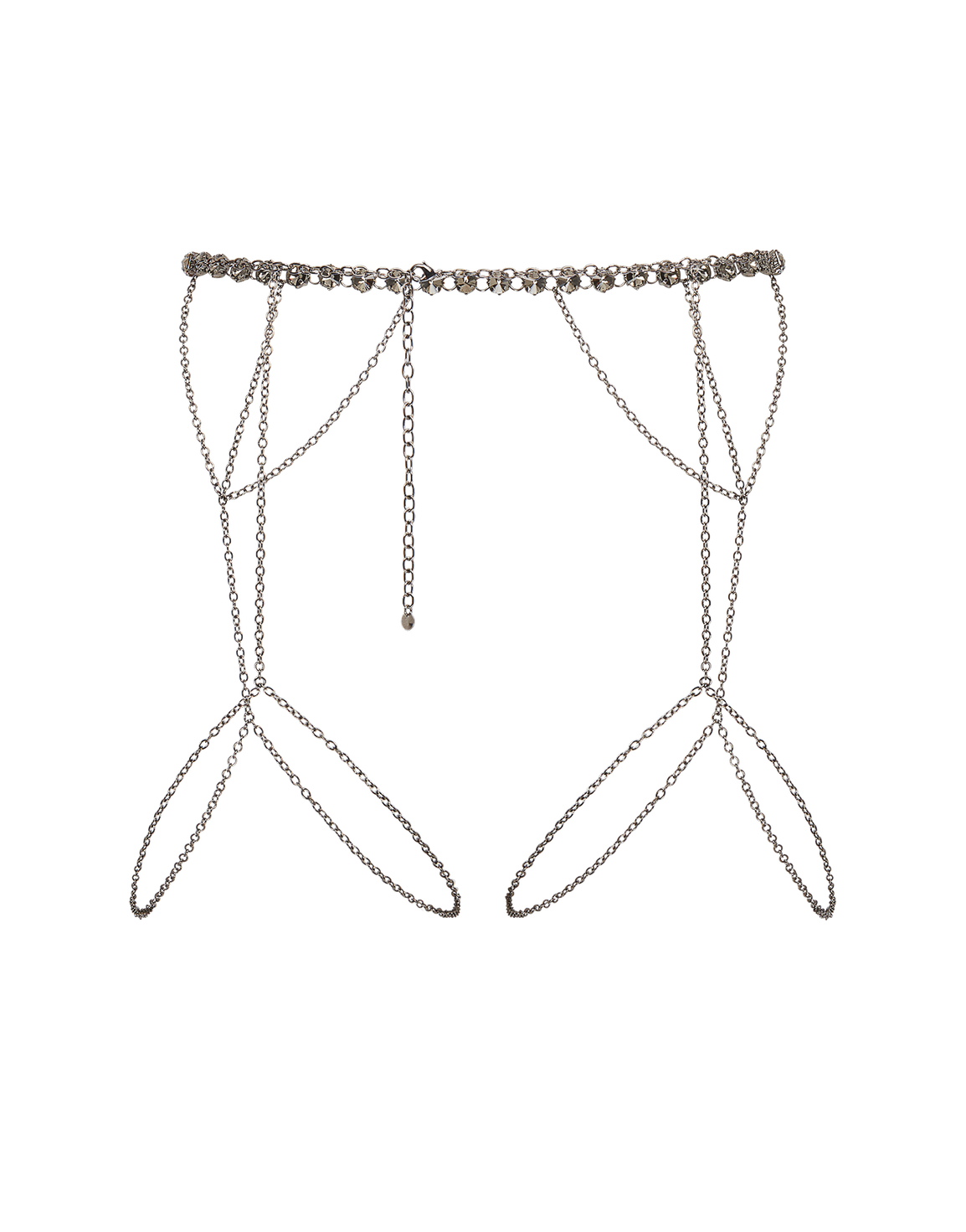 Kensia Chain Suspender Gunmetal/Black | Agent Provocateur