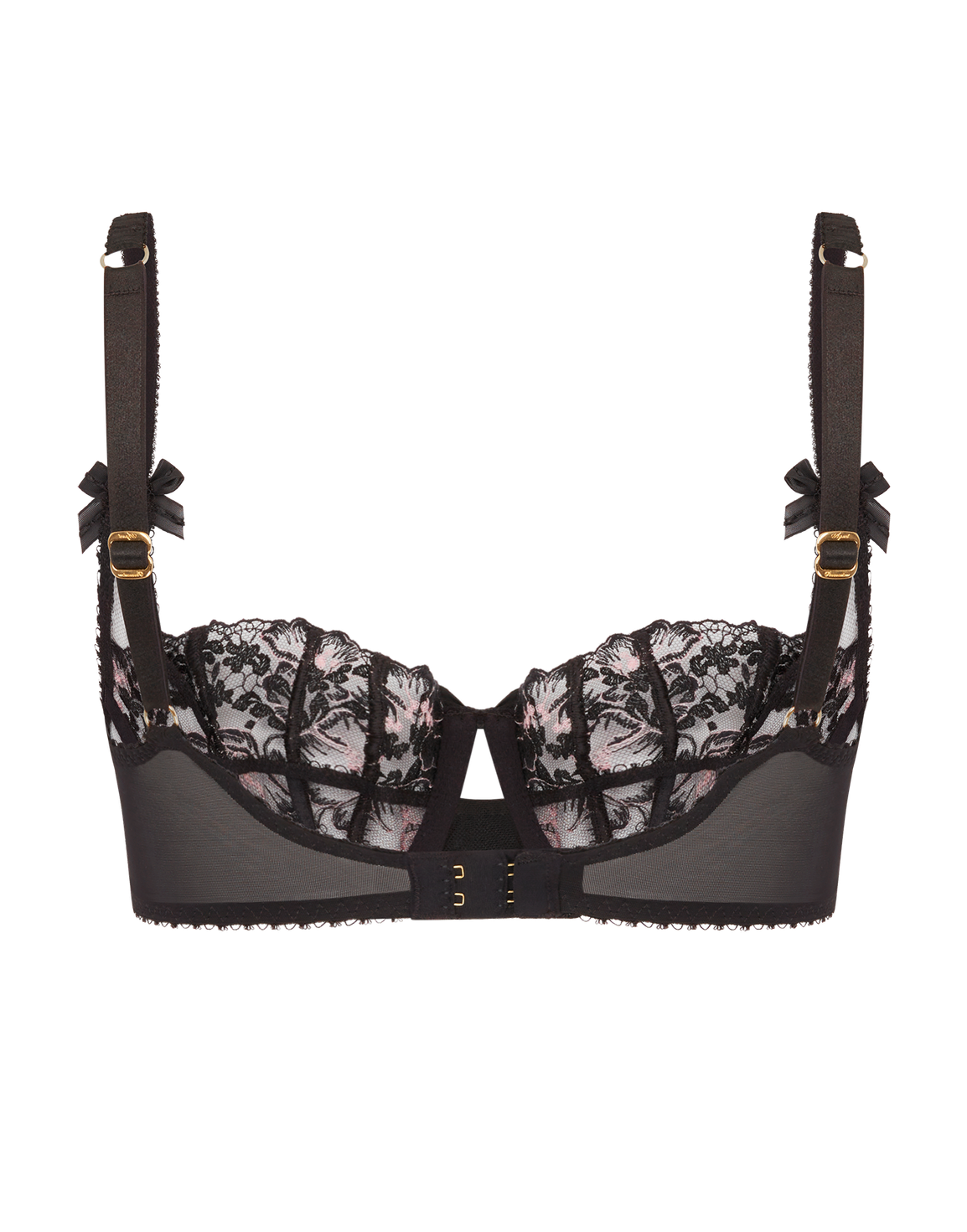 Lana Balconette Underwired Bra Black/Pink | Agent Provocateur