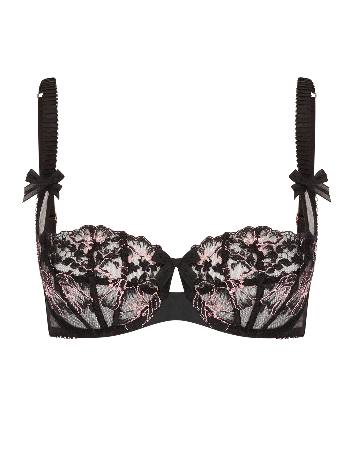 Lana Balconette Underwired Bra Black/Pink | Agent Provocateur