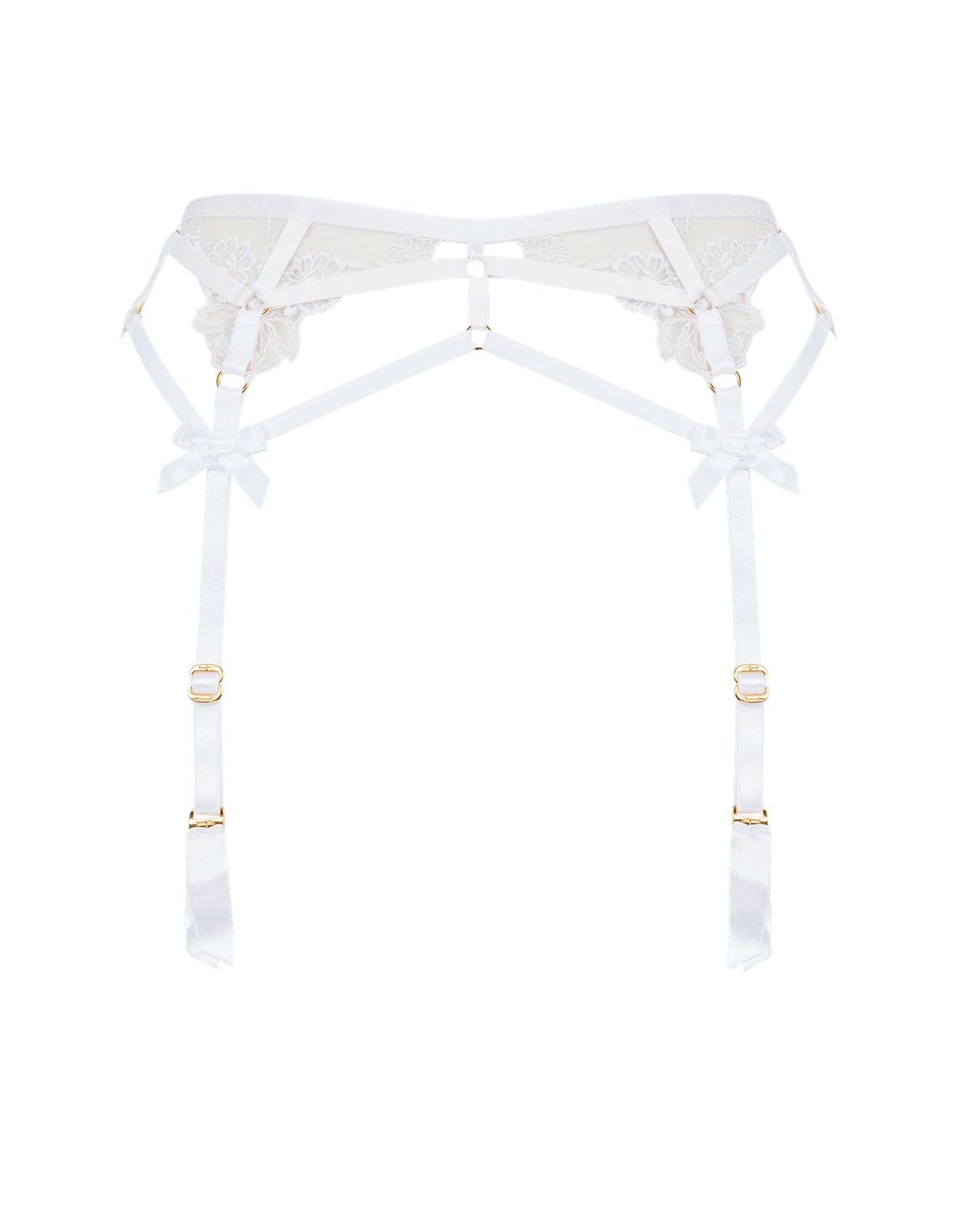 Melanie Suspender White/Sand | Agent Provocateur