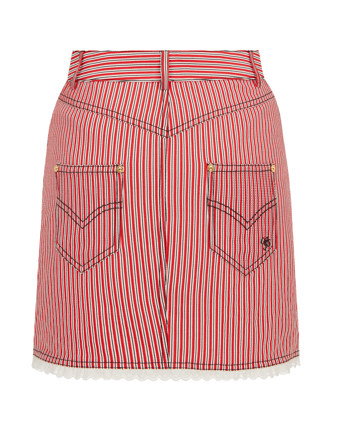 Milli Skirt & Scrunchie White/Red | Agent Provocateur