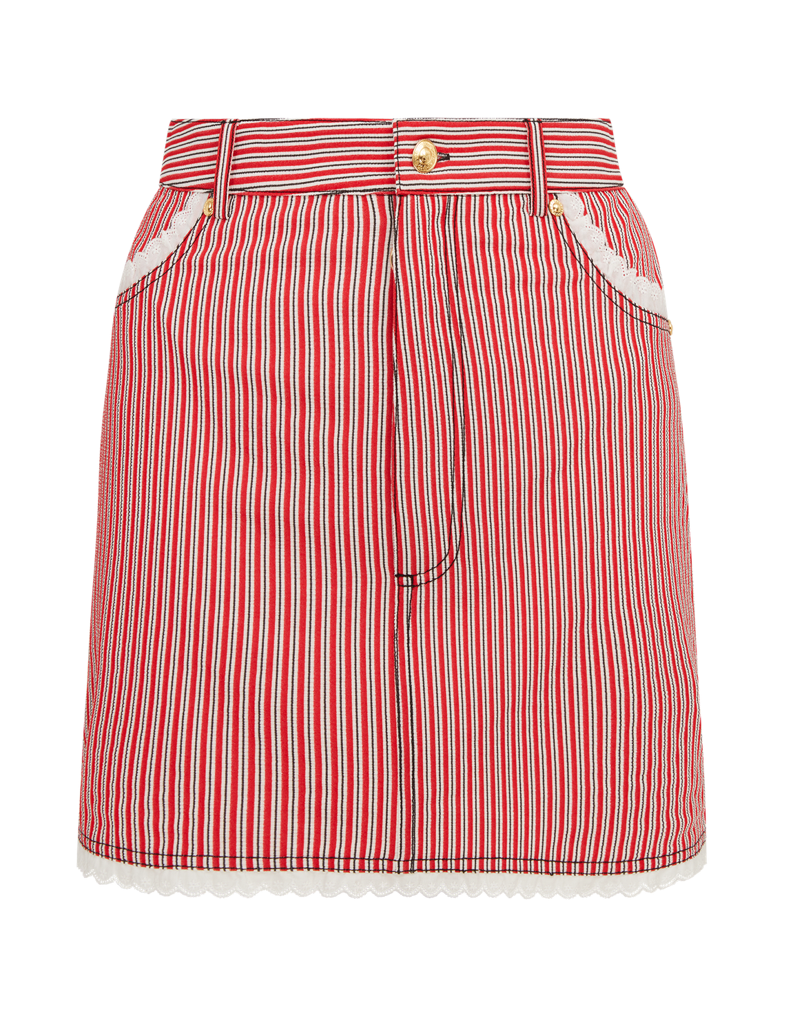 Milli Skirt & Scrunchie White/Red | Agent Provocateur