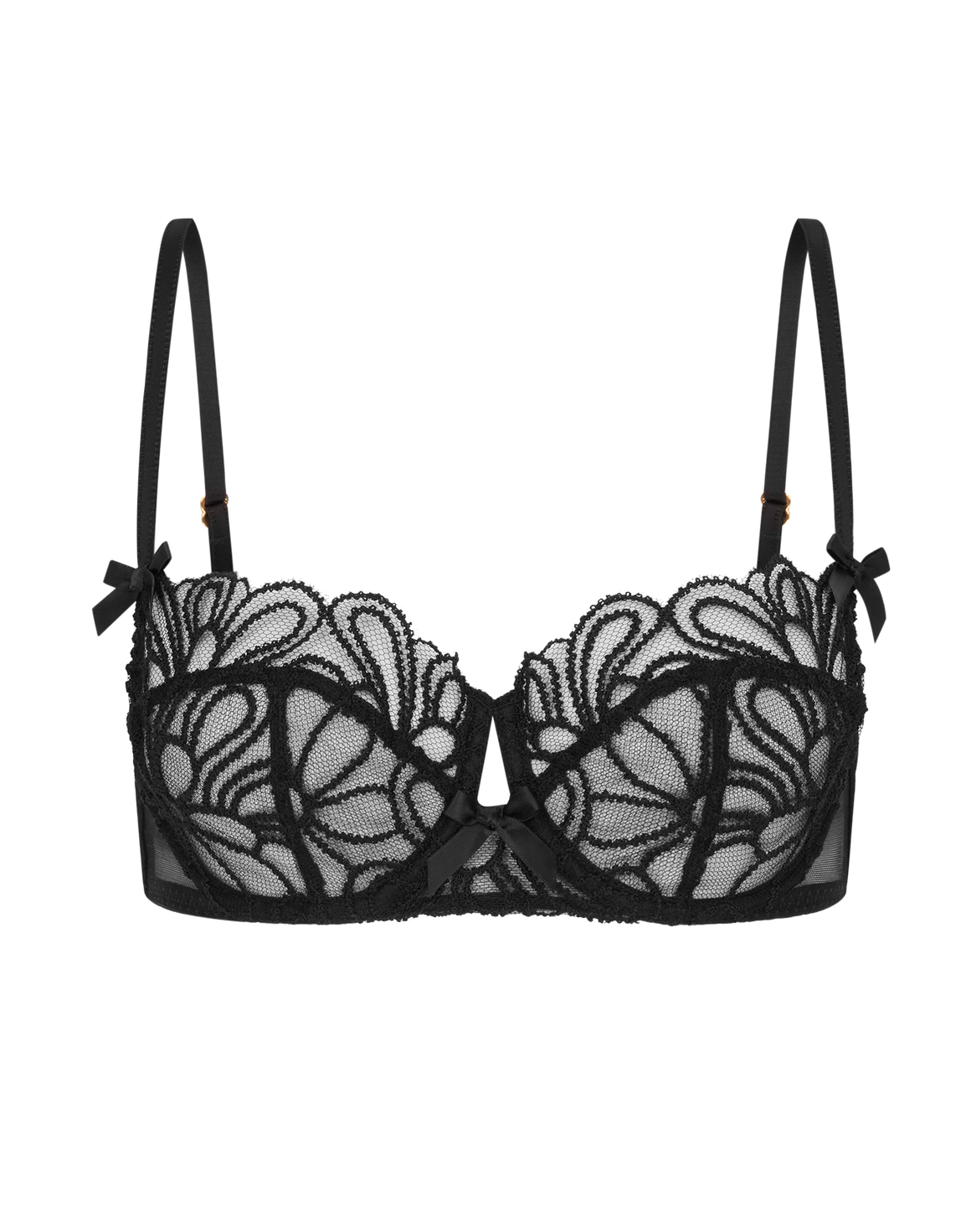 Nelle Balconette Underwired Bra Black | Agent Provocateur