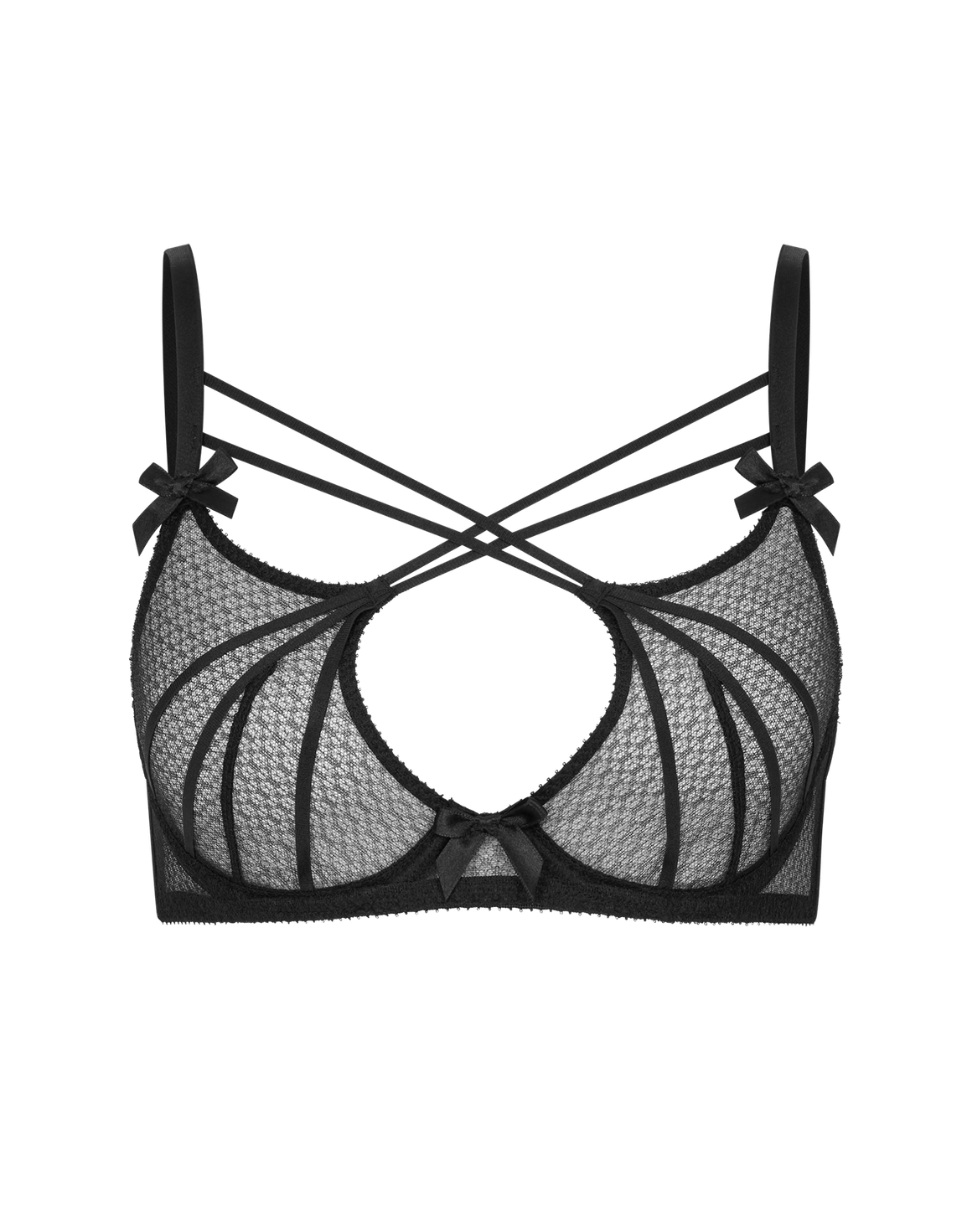 Nicki High Neck Underwired Bra Black | Agent Provocateur