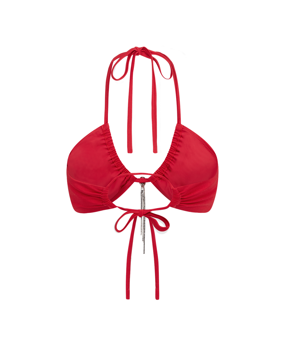 Nisha Bikini Top Red/Crystal | Agent Provocateur