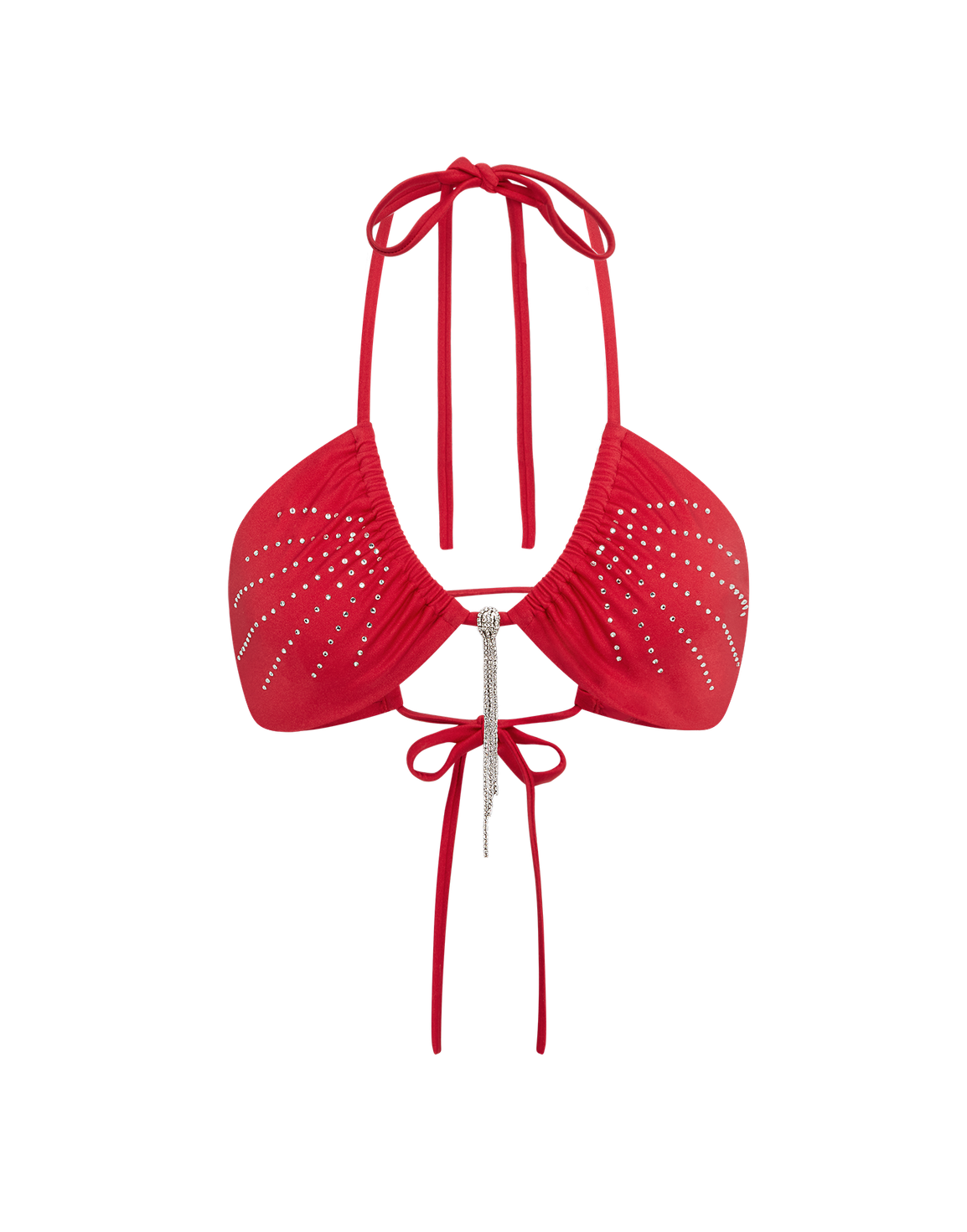 Nisha Bikini Top Red/Crystal | Agent Provocateur