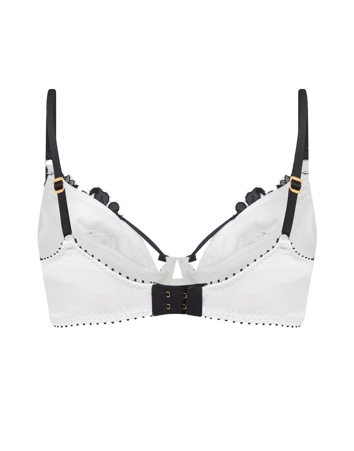 Penelopi Plunge Underwired Bra Ivory/Black | Agent Provocateur