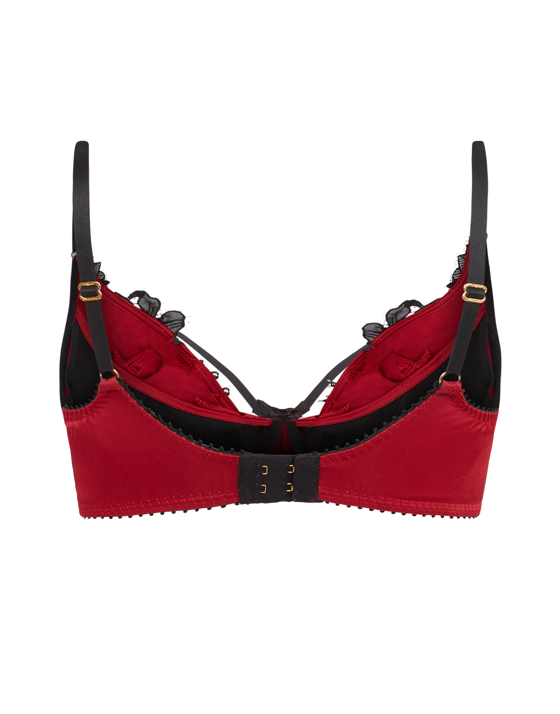 Penelopi Plunge Underwired Bra Red/Black | Agent Provocateur