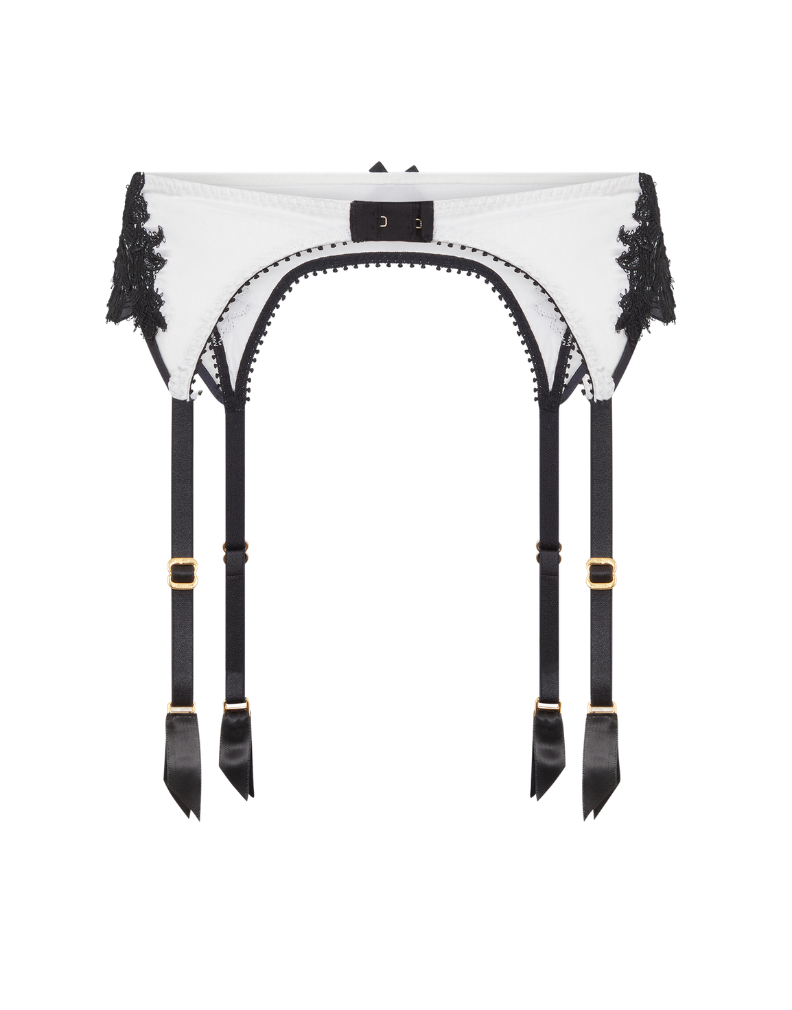 Penelopi Suspender Ivory/Black | Agent Provocateur