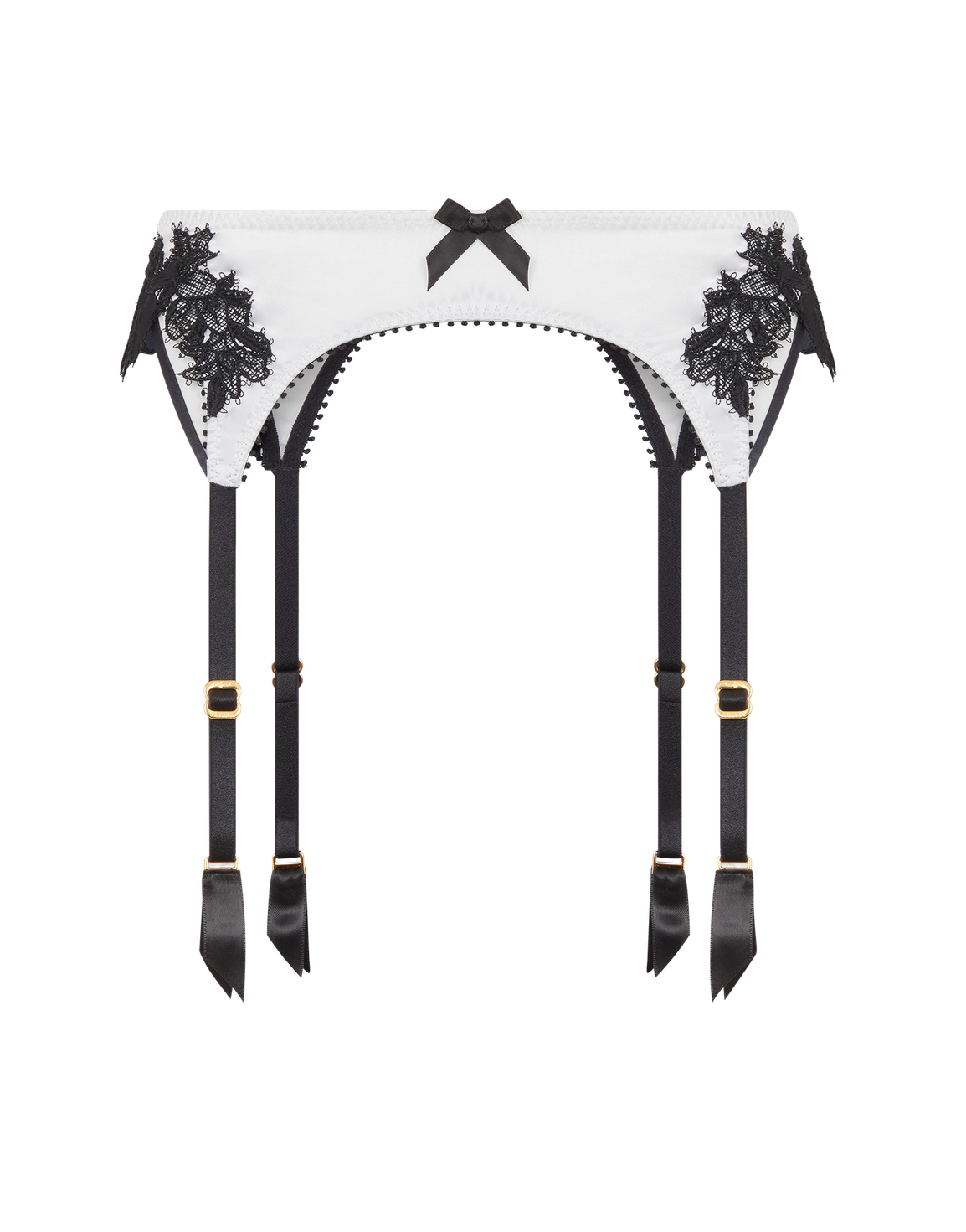 Penelopi Suspender Ivory/Black | Agent Provocateur