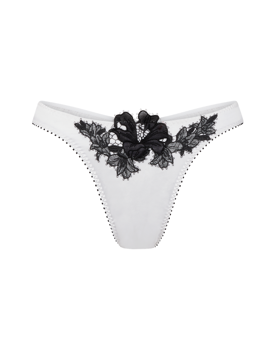 Penelopi Thong Ivory/Black | Agent Provocateur