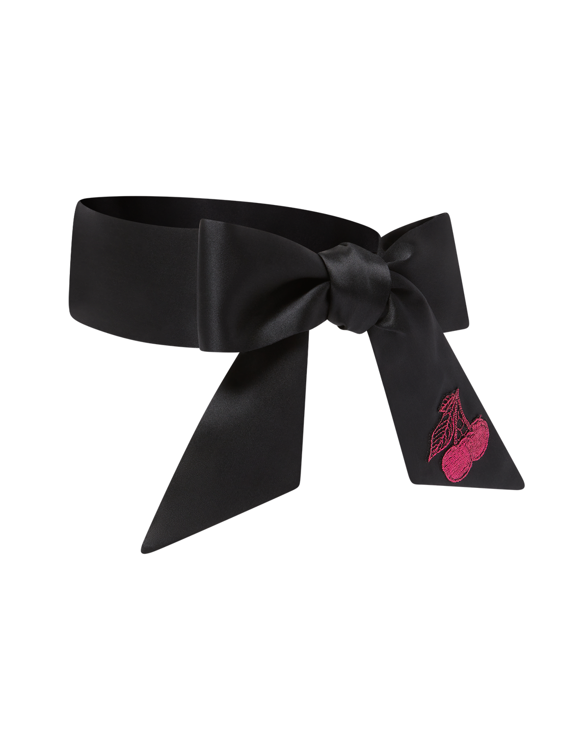 Perri Sash Tie Mask  Black/Fuchsia | Agent Provocateur