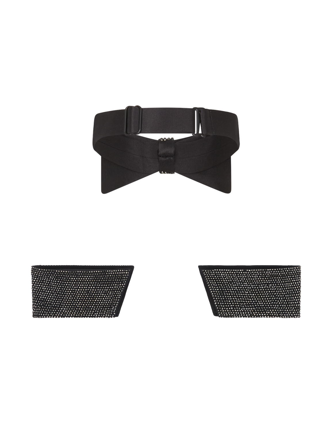 Wynnie Bow Tie And Cuff Set Black/Ab | Agent Provocateur