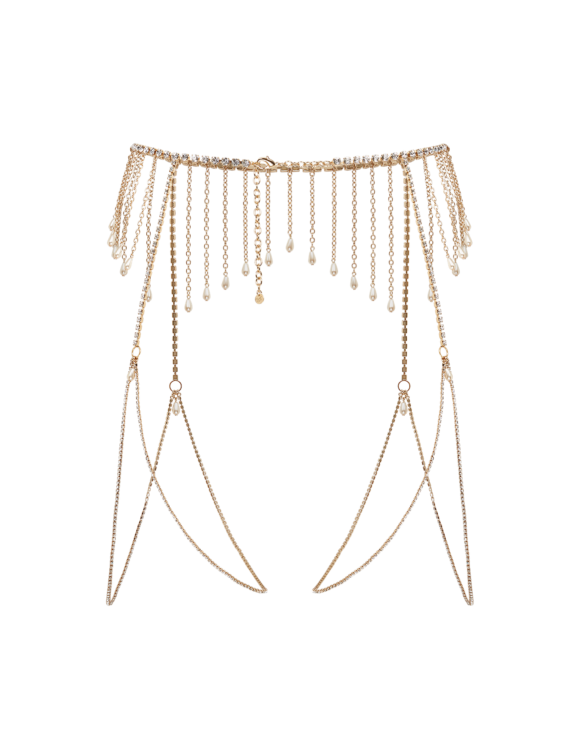 Anjali Chain Suspender  Gold/Crystal | Agent Provocateur