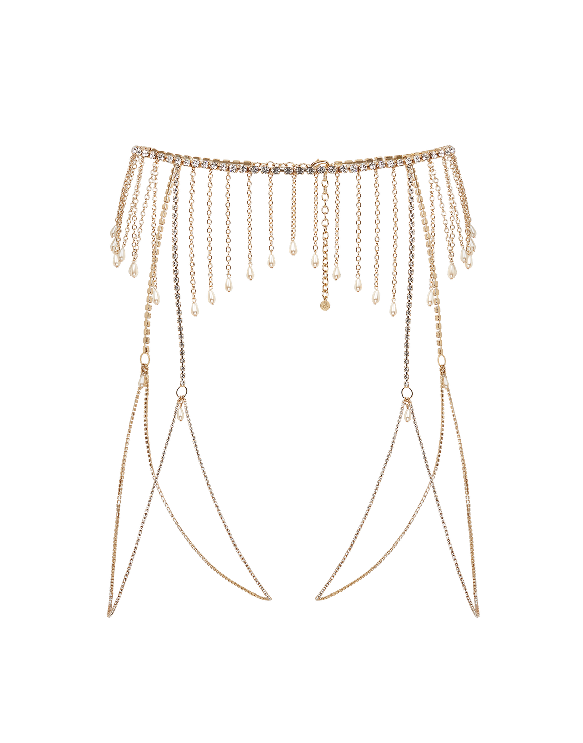 Anjali Chain Suspender  Gold/Crystal | Agent Provocateur